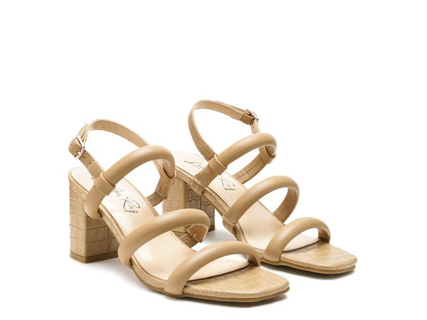 WOMEN'S SLATER CROC SLINGBACK BLOCK SANDALS |ZARNESH