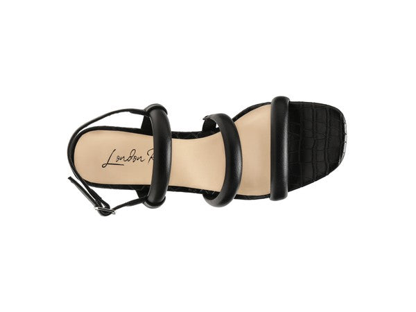 WOMEN'S SLATER CROC SLINGBACK BLOCK SANDALS |ZARNESH