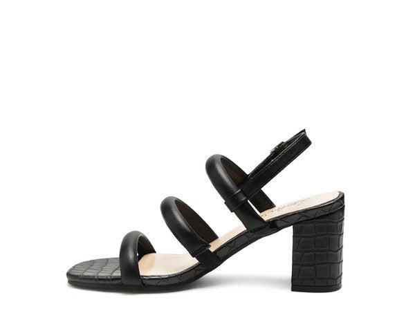 WOMEN'S SLATER CROC SLINGBACK BLOCK SANDALS |ZARNESH