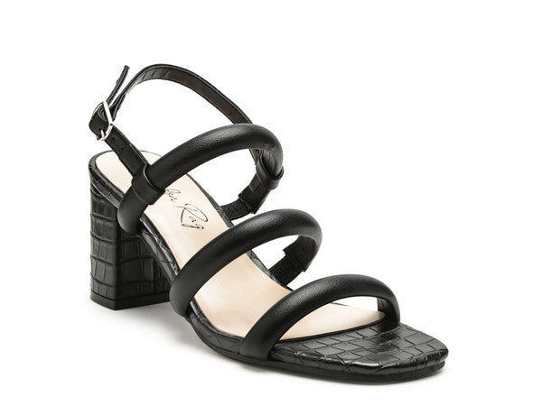 WOMEN'S SLATER CROC SLINGBACK BLOCK SANDALS |ZARNESH