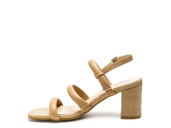 WOMEN'S SLATER CROC SLINGBACK BLOCK SANDALS |ZARNESH