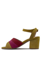 WOMEN'S MON BEAU FINE SUEDE BLOCK HEELED SANDAL | ZARNESH