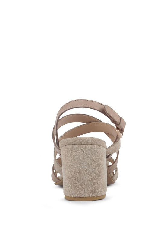 Women's Mon Lapin High Block Heel Leather Sandal | Zarnesh