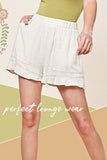 Women Summer Functional Pockets Dahlia Flare Hem Shorts Zarnesh