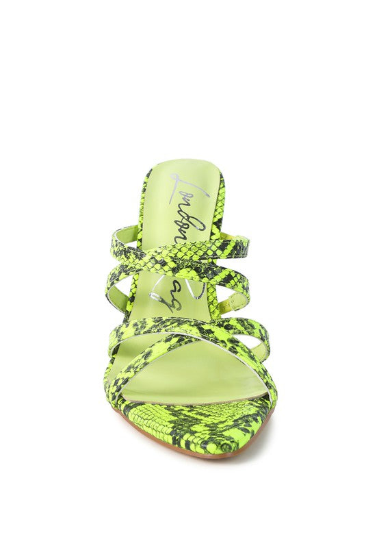 WOMEN'S NIGHTCLUB HIGH HEELED NEON ANIMAL SANDALS | ZARNESH