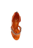 WOMEN'S BONITA METAL CHAIN ZIP UP SANDAL | ZARNESH