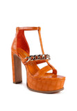 WOMEN'S BONITA METAL CHAIN ZIP UP SANDAL | ZARNESH