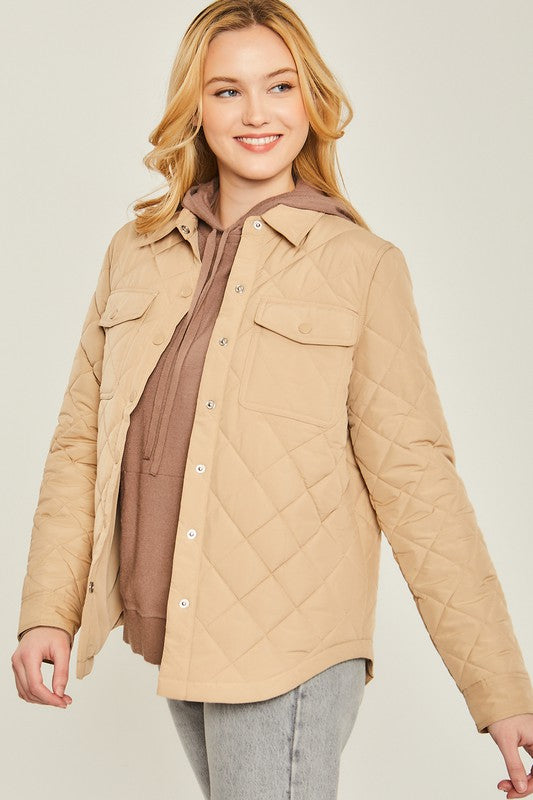 Women’s Woven Solid Bust Pocket Shacket | Zarnesh