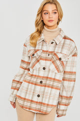 Women Plaid Bust Pocket Shacket | Zarnesh