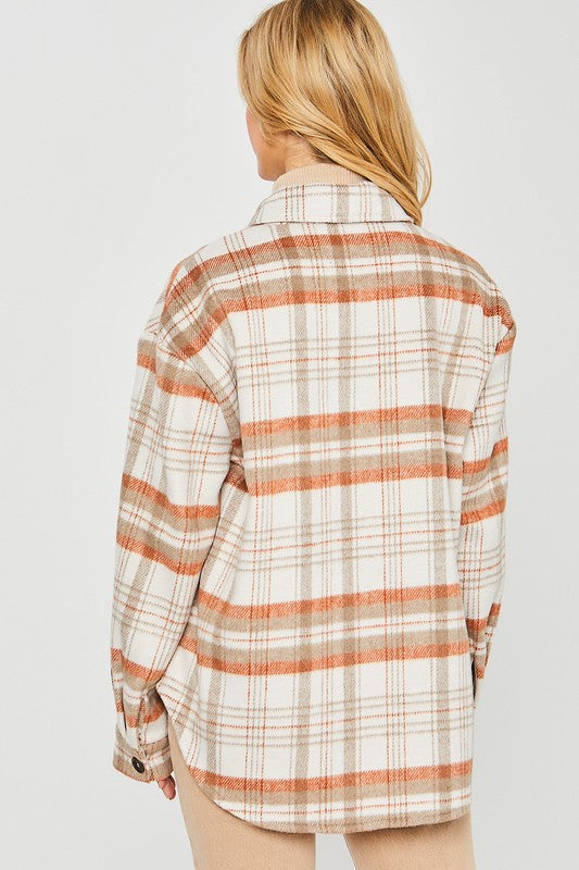 Women Plaid Bust Pocket Shacket | Zarnesh