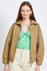 Women Collared Oversized Jacket | Zarnesh