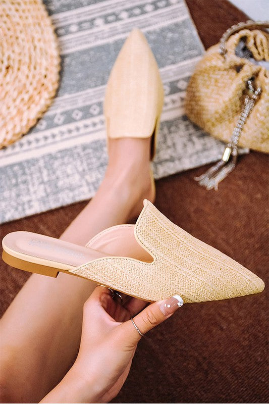 WOMEN'S REMDAL-SLIDE FLAT MULES | ZARNESH