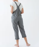 Women Brushed Organic Hemp Sleeveless Rompers with Pockets Zarnesh