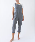 Women Brushed Organic Hemp Sleeveless Rompers with Pockets Zarnesh