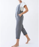 Women Brushed Organic Hemp Sleeveless Rompers with Pockets Zarnesh