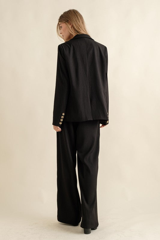 Women Double Button Blazer Jacket | Zarnesh