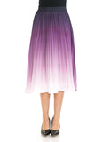 Women High Waist Pleated A Line Ankle Length Swing Skirt Zarnesh