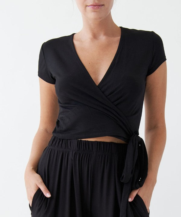 Women's Bamboo Wrap Crop Cam Sleeve | Zarnesh