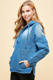 Women Ladies Denim Jacket with Hoodies | Zarnesh