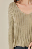 Women V-Neck Crop Sweater | Zarnesh