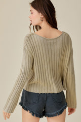 Women’s V-Neck Crop Sweater | Zarnesh