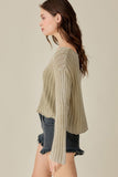 Women V-Neck Crop Sweater | Zarnesh