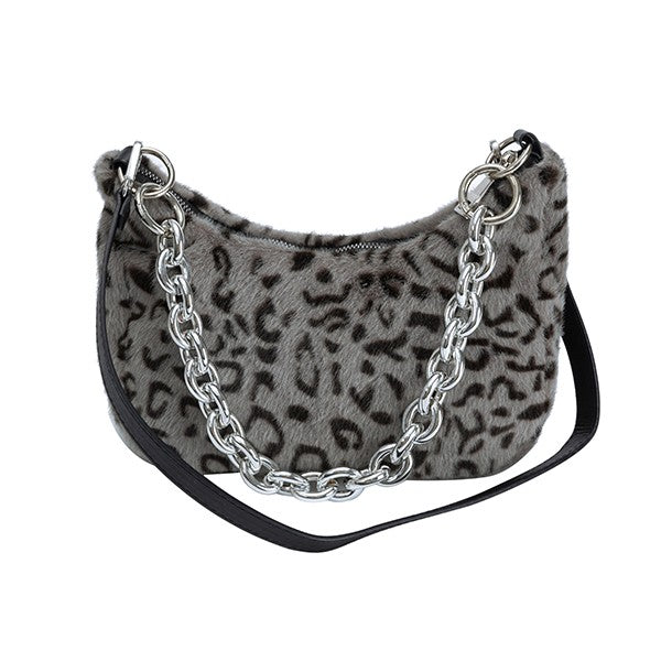 Women Leopard Print Plush Bag | Zarnesh