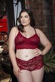 Women Plus Floral Lace Cindy Cami Scalloped Shorts Set Royal Zarnesh