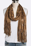 Women Ultra Suede Perforated Scarf | Zarnesh
