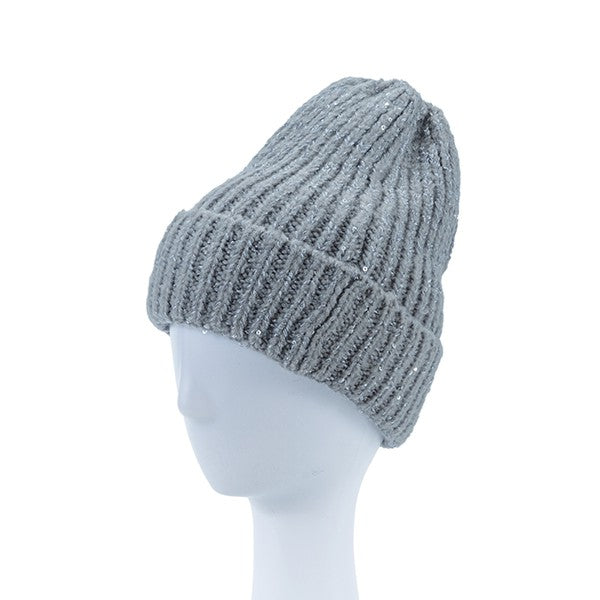 Women Knitted Sequin Beanie | Zarnesh