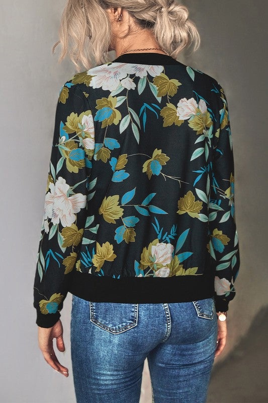 Women Regular Long Sleeve Print Jacket | Zarnesh