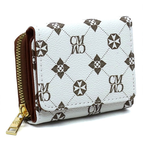 Women CM Monogram Tri-fold Wallet | Zarnesh