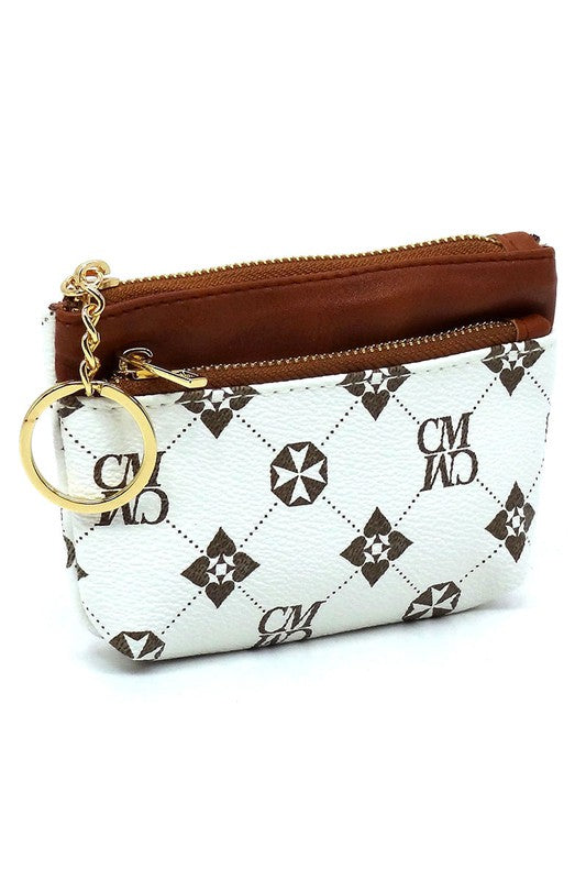 Women CM Monogram Keychain Coin Purse | Zarnesh