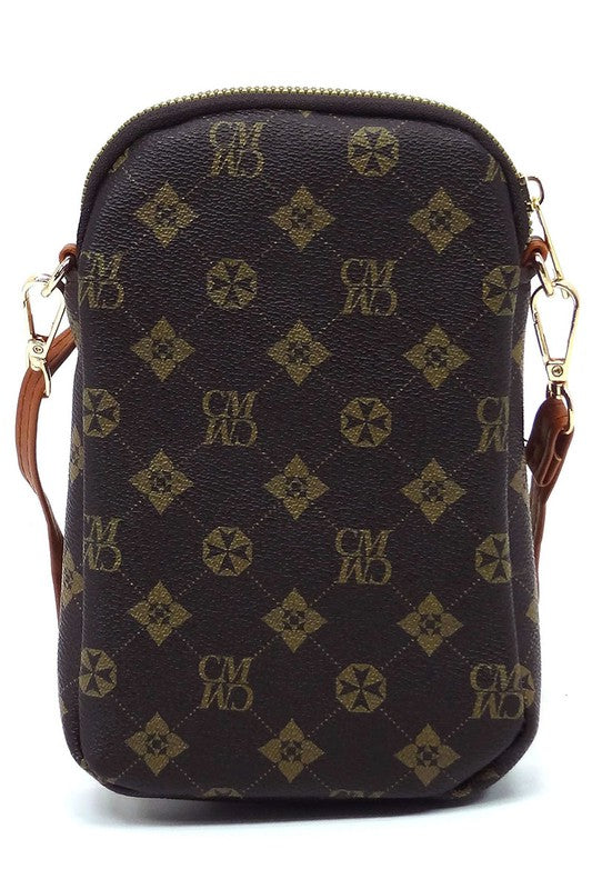 Women CM Monogram Mini Crossbody Bag Cell Phone Purse | Zarnesh