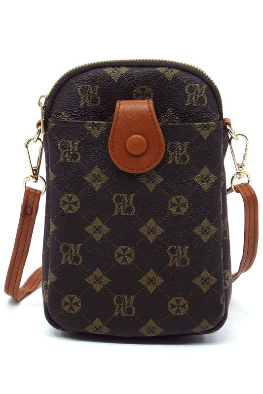 Women CM Monogram Mini Crossbody Bag Cell Phone Purse | Zarnesh