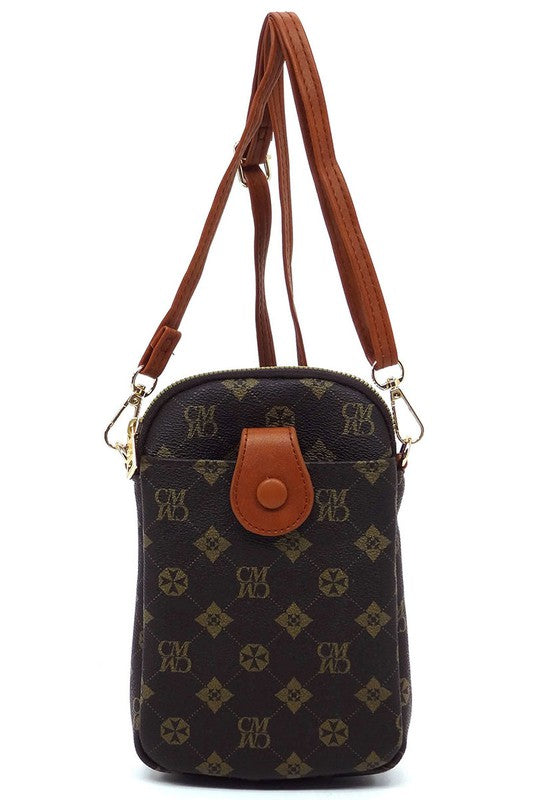 Women CM Monogram Mini Crossbody Bag Cell Phone Purse | Zarnesh