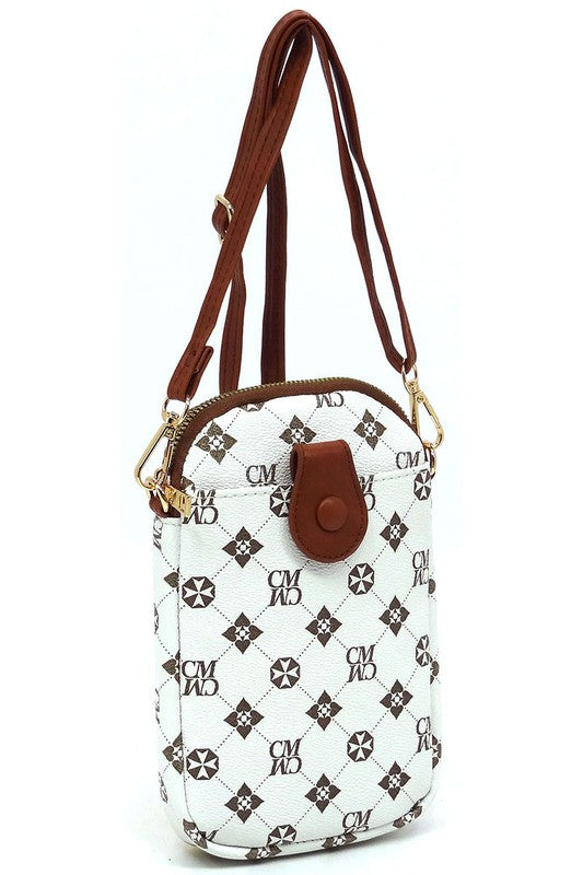 Women CM Monogram Mini Crossbody Bag Cell Phone Purse | Zarnesh