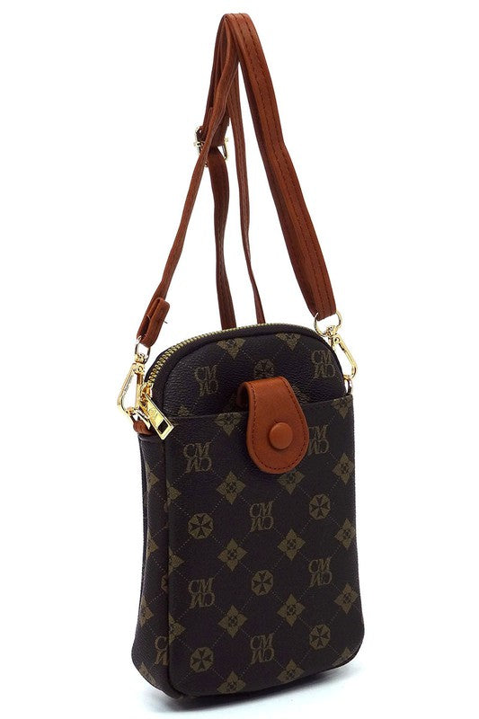 Women CM Monogram Mini Crossbody Bag Cell Phone Purse | Zarnesh