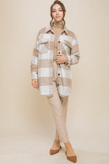 Women Plaid Bust Pocket Shacket | Zarnesh