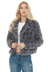 Women Long Sleeve Faux Fur Jacket | Zarnesh