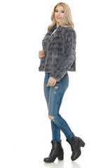 Women Long Sleeve Faux Fur Jacket | Zarnesh