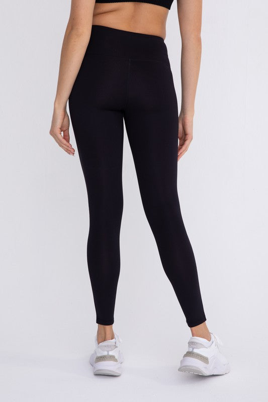 Women Jacquard Ribbed High-Waisted Leggings | Zarnesh