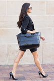 Women Metallic Puffer Tote | Zarnesh - Zarnesh