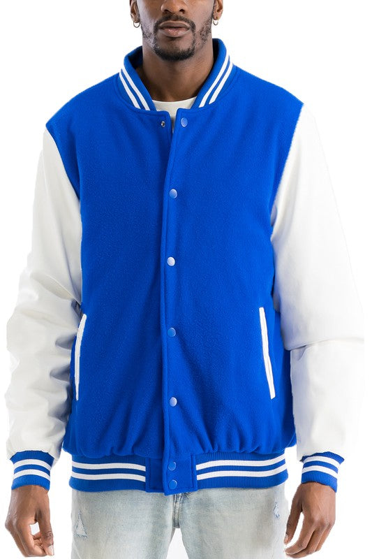 Men Melton Lettermans Varsity Jacket | Zarnesh