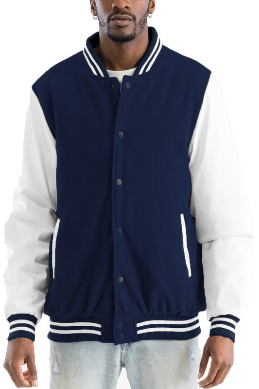 Men Melton Lettermans Varsity Jacket | Zarnesh