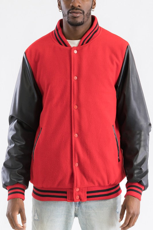 Men Melton Lettermans Varsity Jacket | Zarnesh