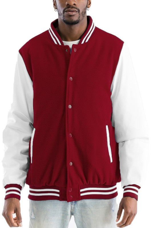 Men Melton Lettermans Varsity Jacket | Zarnesh