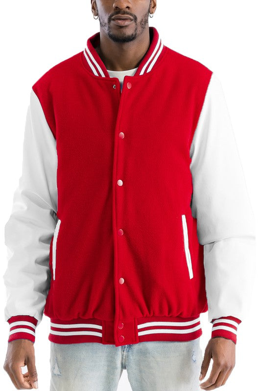 Men Melton Lettermans Varsity Jacket | Zarnesh