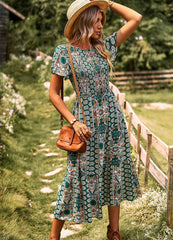 Women Summer Long Dress Printed dress | Zarnesh