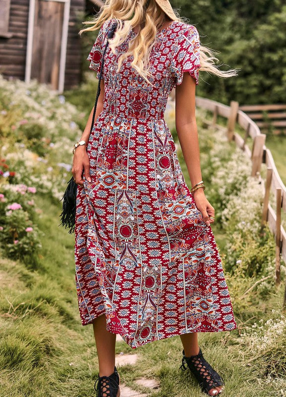 Women Summer Long Dress Printed dress | Zarnesh